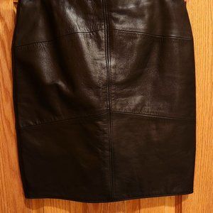 Leather skirt made in Israel, lined, Maquette designer, size 40